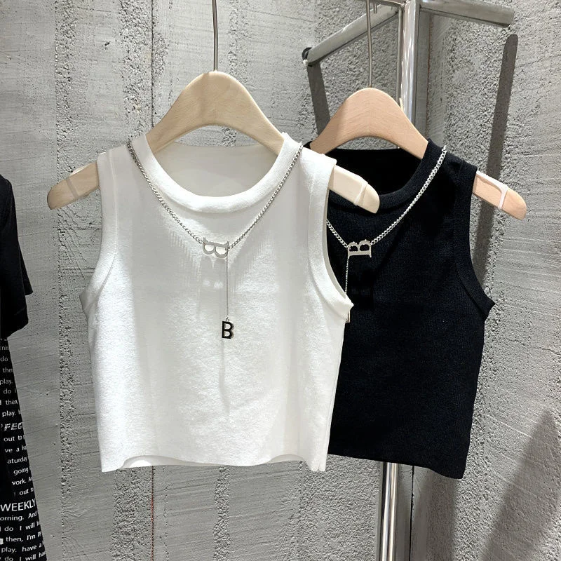 Hot Girl Style High Waist Short Vest Women's Summer 2021 100 Points Slim Sleeveless Black Slim Short Top
Hot Girl Style High Waist Short Vest Women's Summer 2021 100 Points Slim Sleeveless Black Slim Short Top