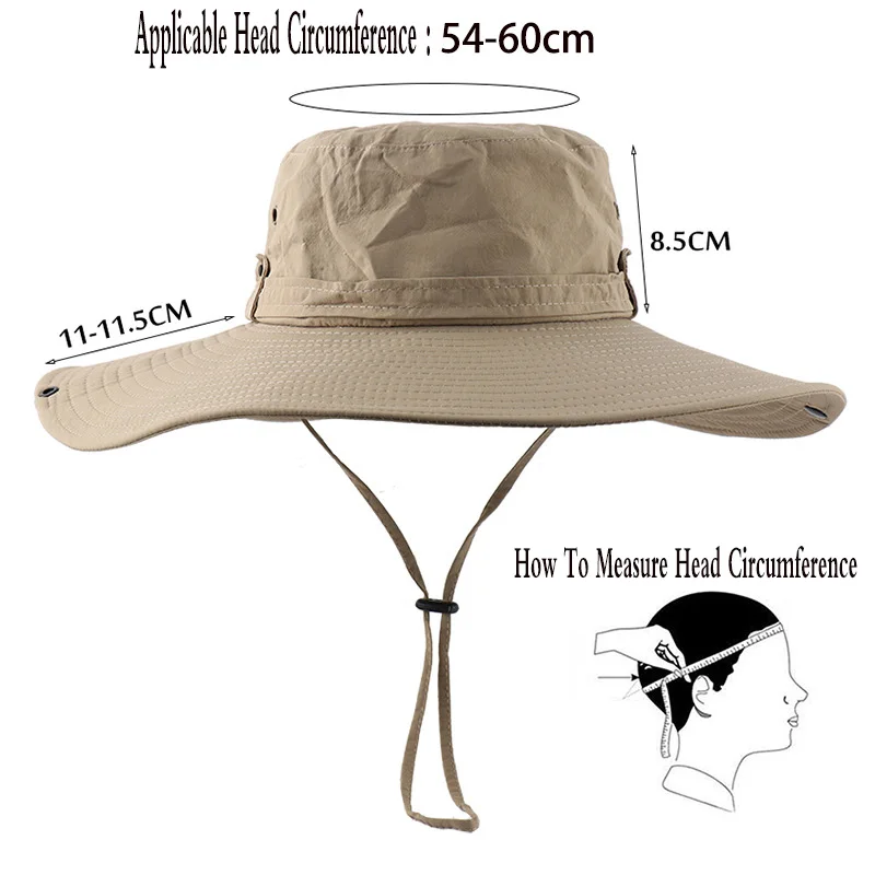 New Men And Women Outdoor Mountaineering Big Eaves Waterproof Sunscreen Fisherman Hat Solid Color Breathable Fishing Hat Sun Hat
New Men And Women Outdoor Mountaineering Big Eaves Waterproof Sunscreen Fisherman Hat Solid Color Breathable Fishing Hat Sun Hat