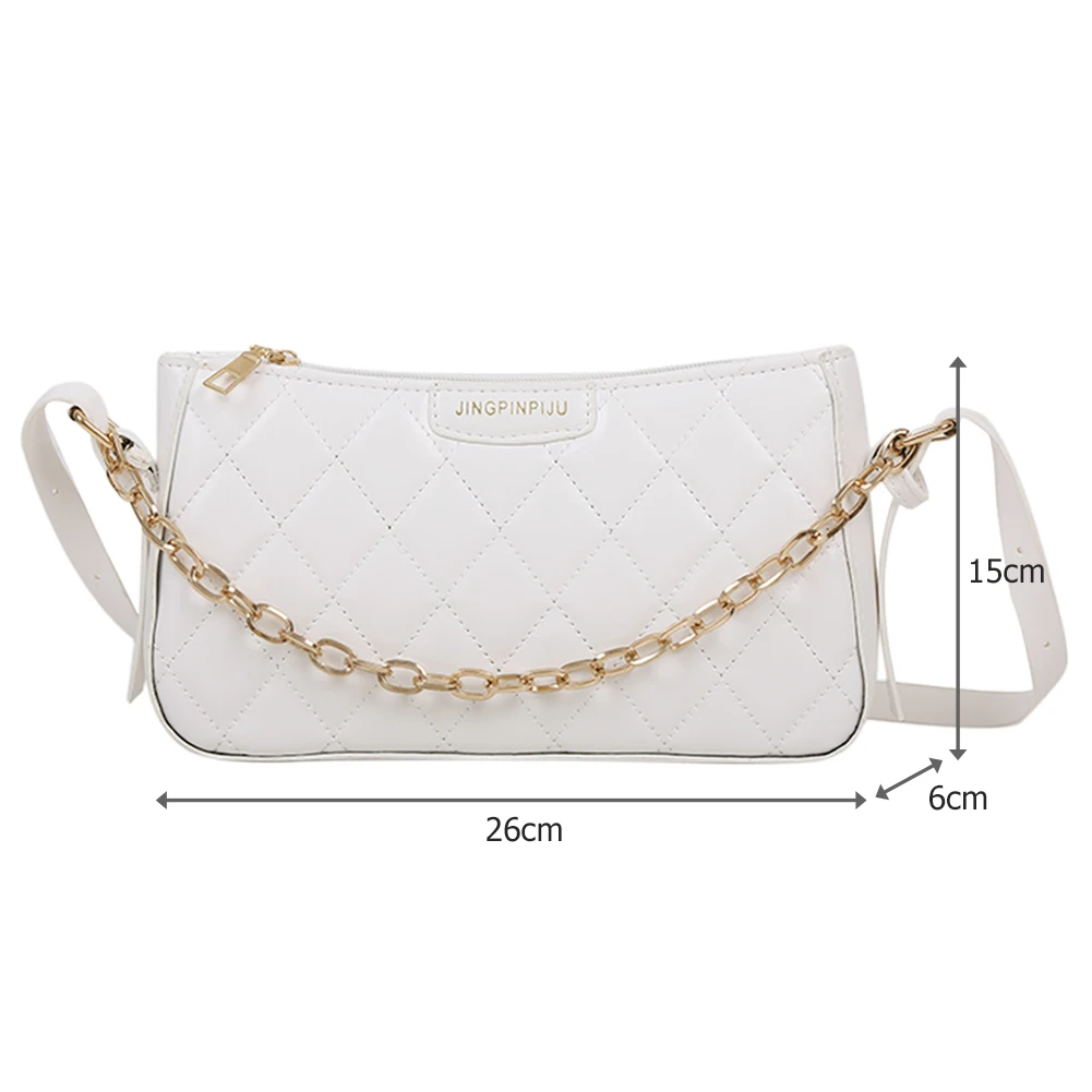 Fashion Lattice Pattern Women Handbags Chain Tote Purse Female Girl Travel Fashion Solid Color Shoulder Underarm Top-handle Bags
Fashion Lattice Pattern Women Handbags Chain Tote Purse Female Girl Travel Fashion Solid Color Shoulder Underarm Top-handle Bags