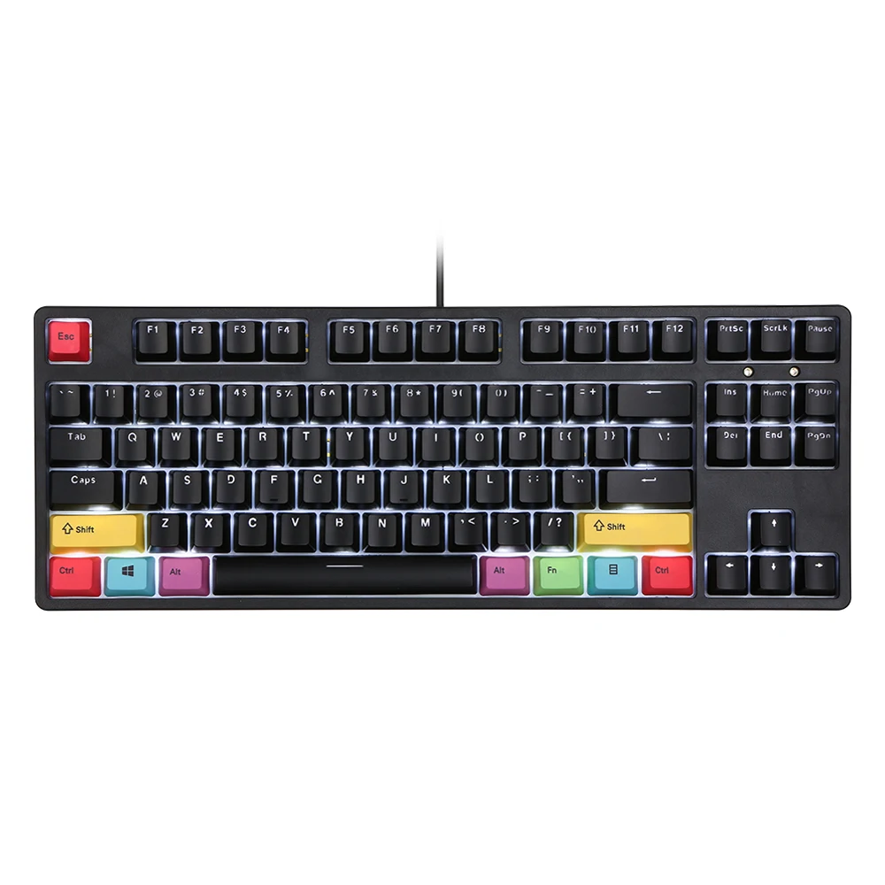 RGB Backlit Mechanical Keyboard N-key Rollover/ Blue Switch/ Macro Recording Keys/ Detachable Frame/ 10 PBT Gaming Keycaps
RGB Backlit Mechanical Keyboard N-key Rollover/ Blue Switch/ Macro Recording Keys/ Detachable Frame/ 10 PBT Gaming Keycaps
