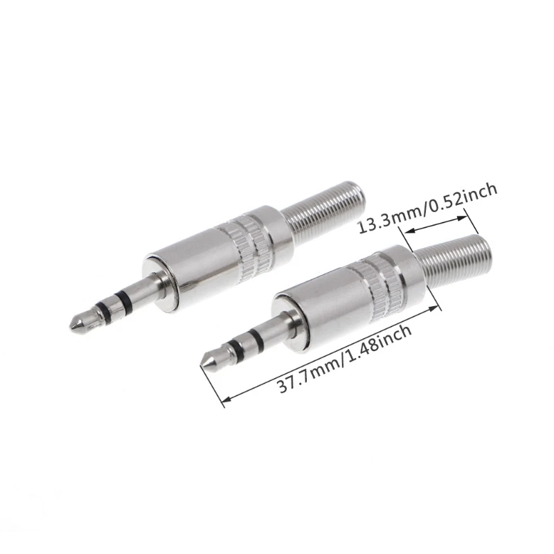 5 Pcs Metal 3.5mm 2 Ring 3P Stereo Jack Plug Cable Solder Adapter Terminal w/Spring K3NB
5 Pcs Metal 3.5mm 2 Ring 3P Stereo Jack Plug Cable Solder Adapter Terminal w/Spring K3NB
