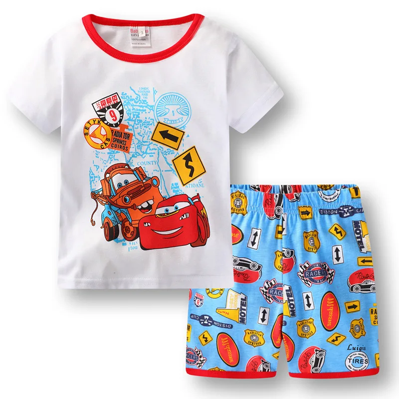 2021 Summer New Boys Cartoon Car Story Lightning McQueen Children's Short Sleeve Cotton Pajamas Home Service Set
2021 Summer New Boys Cartoon Car Story Lightning McQueen Children's Short Sleeve Cotton Pajamas Home Service Set