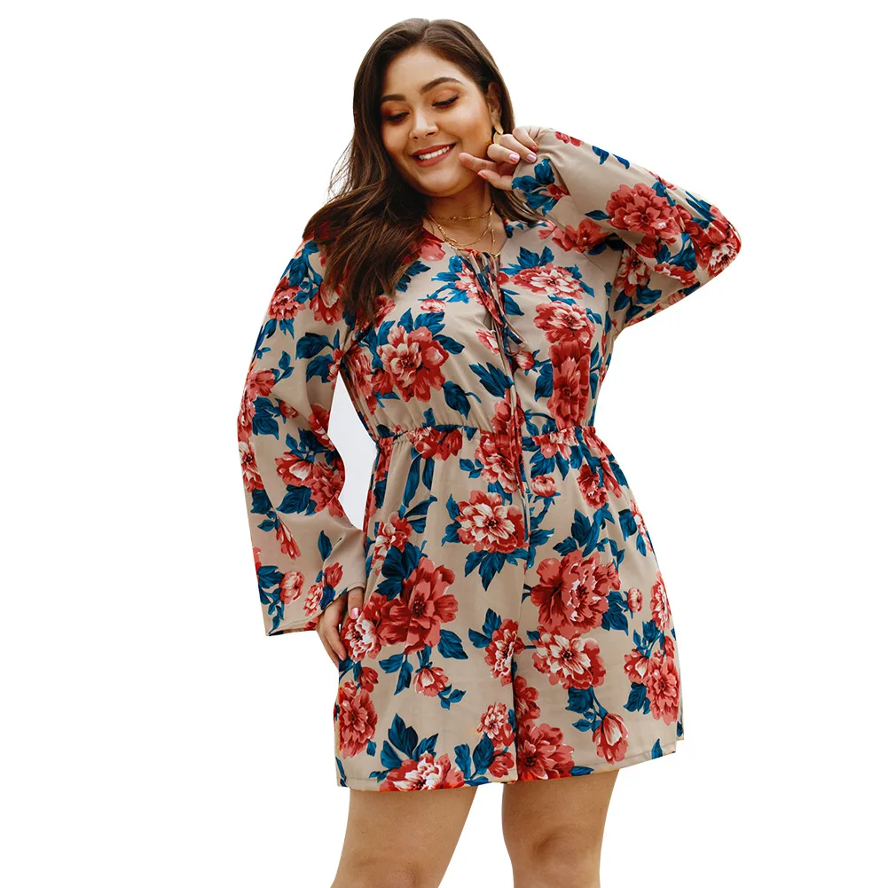 2020 Summer New Arrival Women Floral Print Long Sleeve Plus Size Jumpsuit Romper Girls Loose Large Size Playsuit Beach 3xl 4xl
2020 Summer New Arrival Women Floral Print Long Sleeve Plus Size Jumpsuit Romper Girls Loose Large Size Playsuit Beach 3xl 4xl