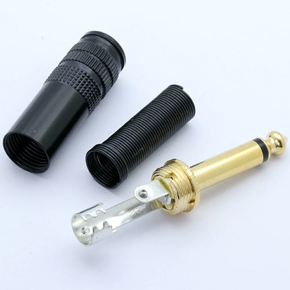 20pcs Jack 6.35 Microphone plug 6.35mm Mono Male plug Assembly wire Connector Smoothly plating Audio speaker with spring
20pcs Jack 6.35 Microphone plug 6.35mm Mono Male plug Assembly wire Connector Smoothly plating Audio speaker with spring