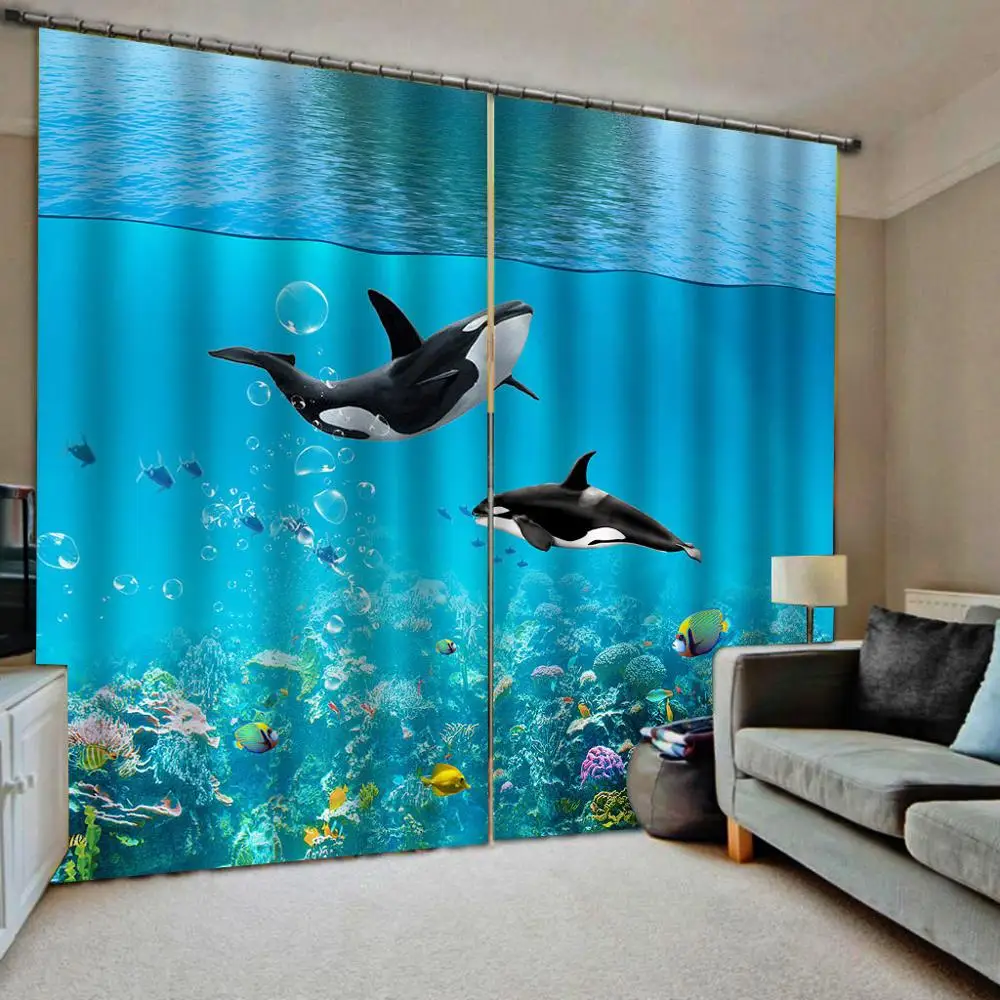blue curtains Customized size Luxury Blackout 3D Window Curtains For Living Room underwater curtain 3d curtains
blue curtains Customized size Luxury Blackout 3D Window Curtains For Living Room underwater curtain 3d curtains