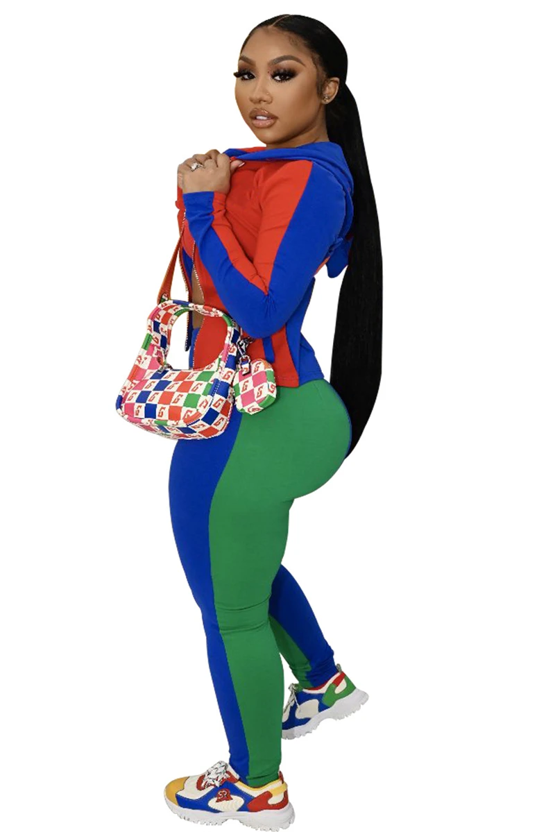 Adogirl Color Patchwork Two Piece Women Set Suit Zipper Long Sleeve Hooded Sweatshirts Pencil Pants Autumn Tracksuit Sportswear
Adogirl Color Patchwork Two Piece Women Set Suit Zipper Long Sleeve Hooded Sweatshirts Pencil Pants Autumn Tracksuit Sportswear