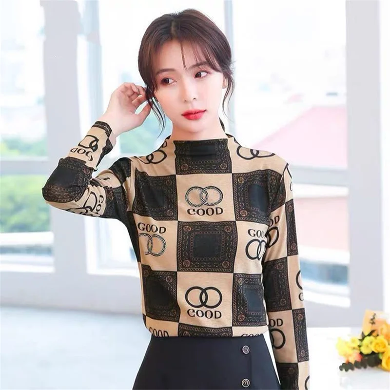 Half-High Collar Bottoming Shirt Women's Fall/Winter 2021 New Style Western-Style Inner Stretch Slim Top Long Sleeves
Half-High Collar Bottoming Shirt Women's Fall/Winter 2021 New Style Western-Style Inner Stretch Slim Top Long Sleeves