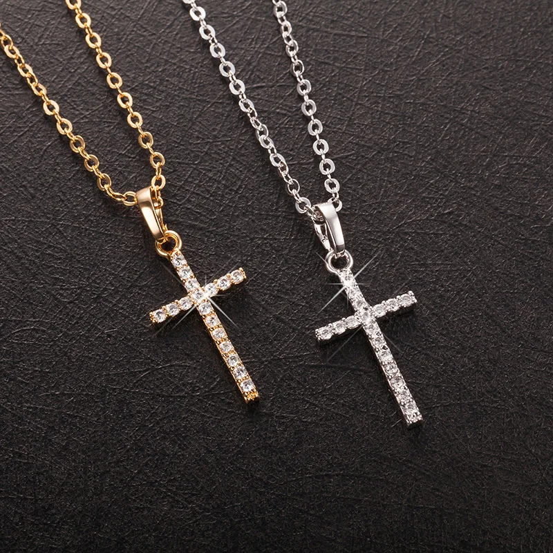 Cross Pendant Necklace for Women Men Gold Silver Color Rhinestone Cross Chain Necklaces Punk Jewelry Couple Hip Hop Accessories
Cross Pendant Necklace for Women Men Gold Silver Color Rhinestone Cross Chain Necklaces Punk Jewelry Couple Hip Hop Accessories