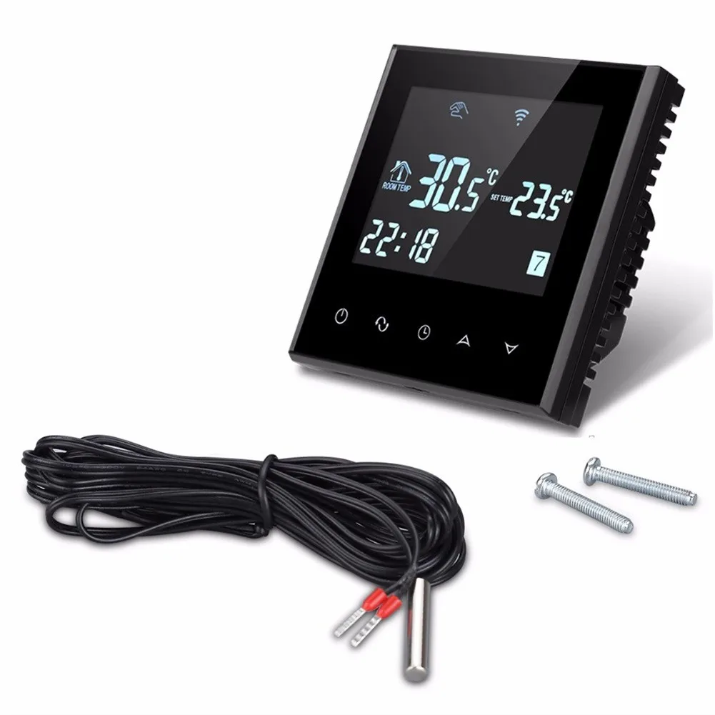 LCD Touch Screen Thermostat Floor Heating System Temperature Regulator AC200-240V Temperature Controller Indoor Bedroom Heating
LCD Touch Screen Thermostat Floor Heating System Temperature Regulator AC200-240V Temperature Controller Indoor Bedroom Heating