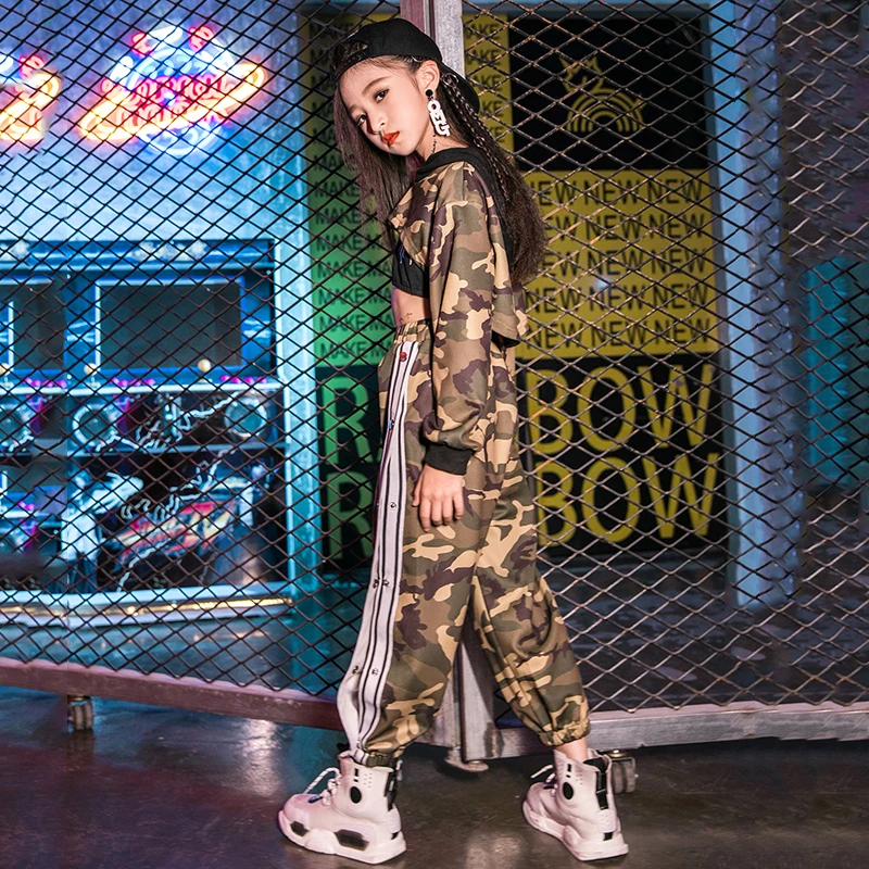 New Kids Jazz Hip Hop Costumes Girls Long Sleeve Hoodies Camouflage Clothing Fashion Hiphop Pant Stage Performance Wear
New Kids Jazz Hip Hop Costumes Girls Long Sleeve Hoodies Camouflage Clothing Fashion Hiphop Pant Stage Performance Wear