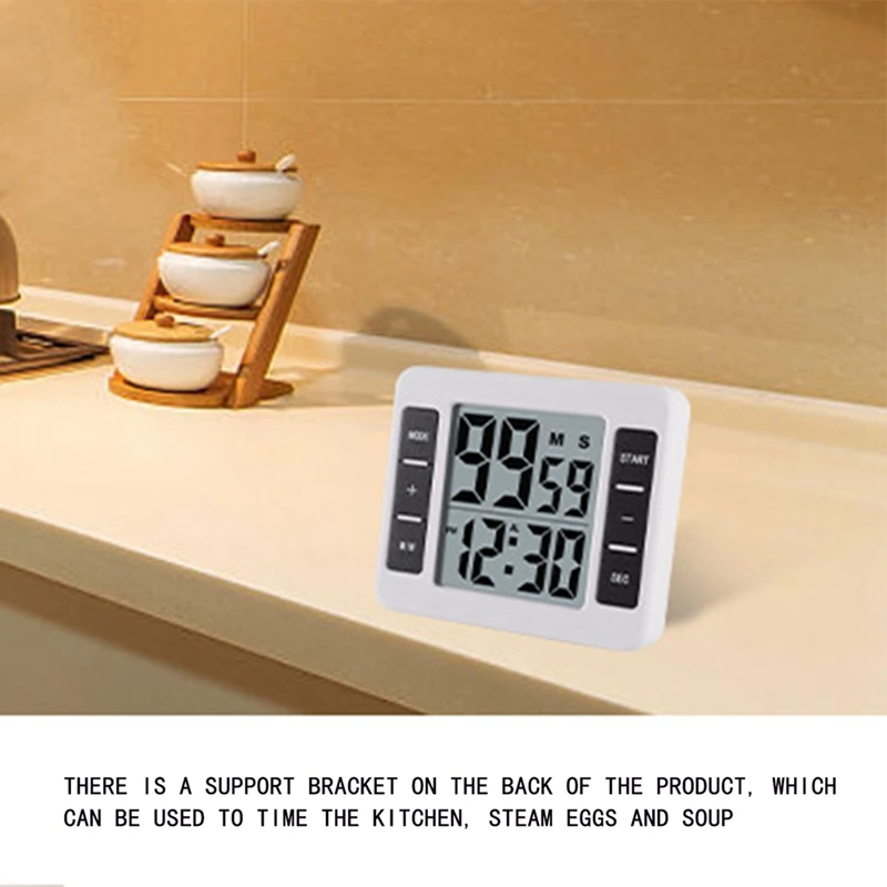 Magnetic LCD Digital Kitchen Cooking Timer with Loud Alarm Clock Countdown Time Reminder 99 Minutes and 59 Seconds 
Magnetic LCD Digital Kitchen Cooking Timer with Loud Alarm Clock Countdown Time Reminder 99 Minutes and 59 Seconds