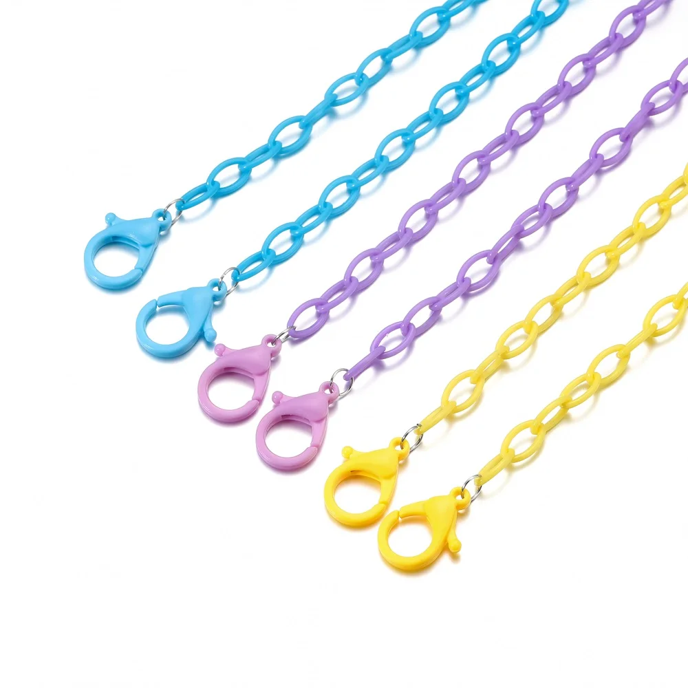 

1Pcs Colourful Link Chain Lobster Clasp Pendents Connects Charms Acrylic Craft For DIY Necklace Bracelet Decorate Jewelry Making