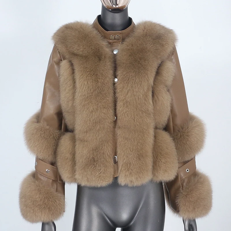 2021 New Real Fur Coat Winter Jacket Women Natural Fox Fur Genuine Leather Outerwear Detachable Streetwear Locomotive Warm
2021 New Real Fur Coat Winter Jacket Women Natural Fox Fur Genuine Leather Outerwear Detachable Streetwear Locomotive Warm