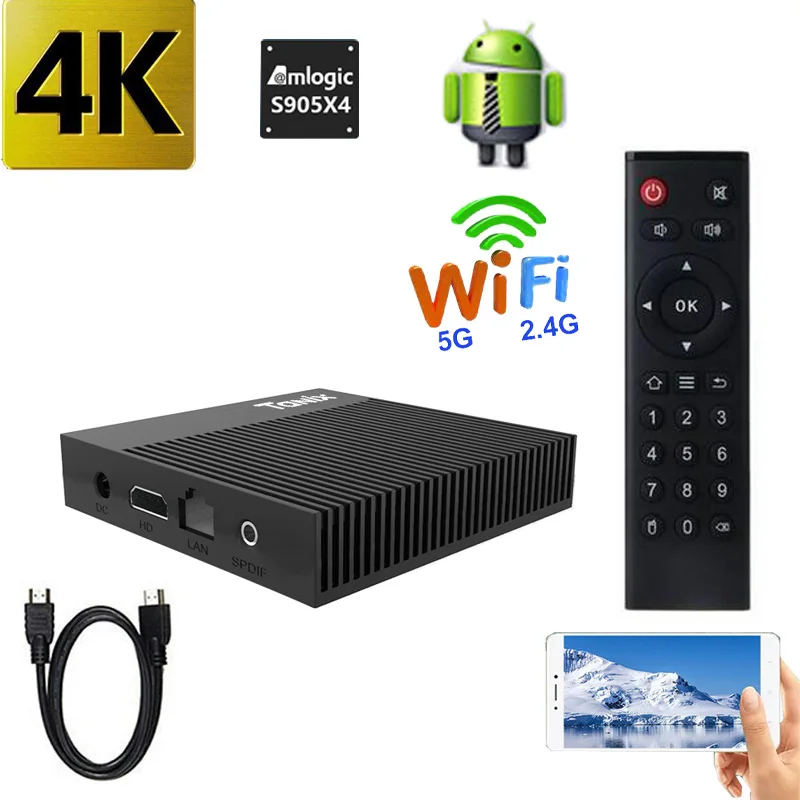 4K Android 11 Amlogic S905X4 Smart Set-Top Box H.265 Smart TV Box 2.4G 5G Wifi Quad Core HDMI-Compatible USB 3.0 TV Box
4K Android 11 Amlogic S905X4 Smart Set-Top Box H.265 Smart TV Box 2.4G 5G Wifi Quad Core HDMI-Compatible USB 3.0 TV Box