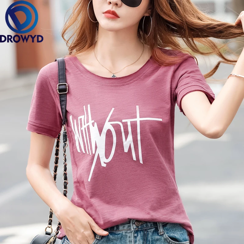 Summer Women Harajuku T-shirt Brand Letter Print Cotton Female O-Neck Short Sleeve T-shirts Casual Loose Simple Goth Tees Tops
Summer Women Harajuku T-shirt Brand Letter Print Cotton Female O-Neck Short Sleeve T-shirts Casual Loose Simple Goth Tees Tops