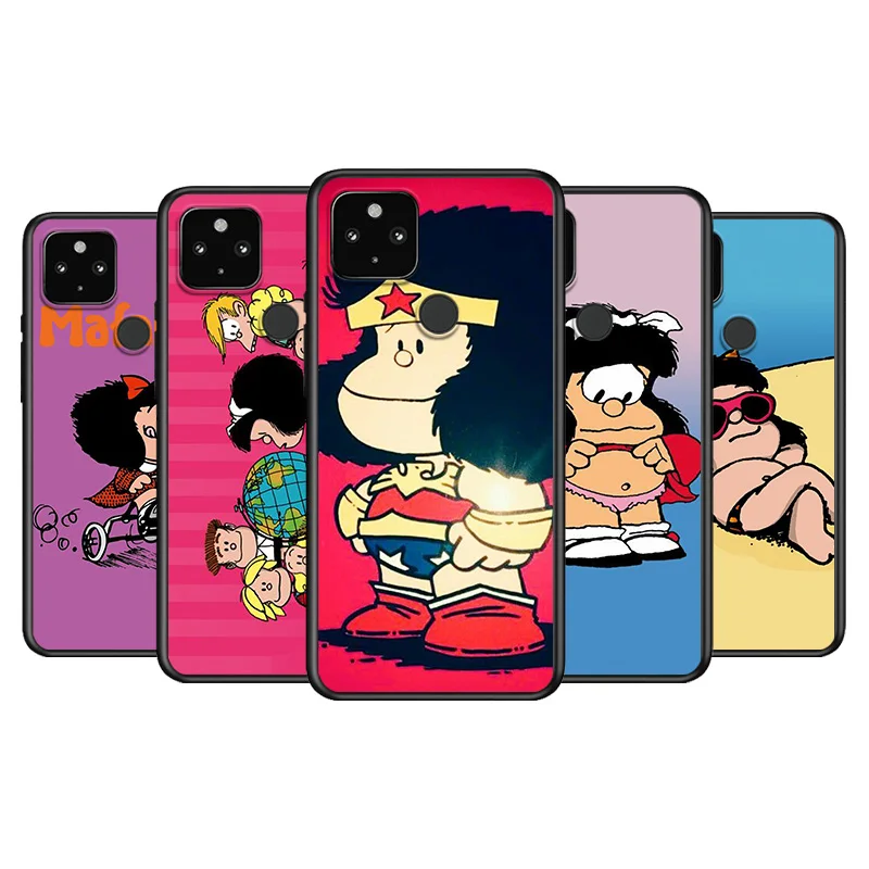 Cute Girl Mafalda Soft TPU Silicone Black Cover For Google Pixel 5 4A 5G 4 XL Phone Case
Cute Girl Mafalda Soft TPU Silicone Black Cover For Google Pixel 5 4A 5G 4 XL Phone Case