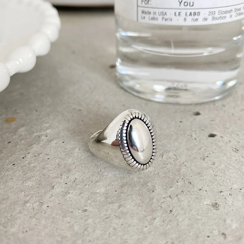925 Sterling Silver Oval Retro Korean Version Ring Gift for Womens Open Design Adjustable Women Ring Finger 2021 trend jewellery
925 Sterling Silver Oval Retro Korean Version Ring Gift for Womens Open Design Adjustable Women Ring Finger 2021 trend jewellery