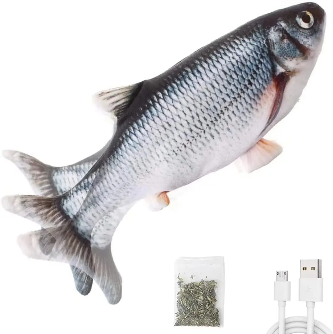 Flopping Fish 10.5" Upgraded for 2022 Moving Cat Kicker Toy Floppy Fish Animal Toy for Small Dogs Wiggle Fish Catnip Toys
Flopping Fish 10.5" Upgraded for 2022 Moving Cat Kicker Toy Floppy Fish Animal Toy for Small Dogs Wiggle Fish Catnip Toys