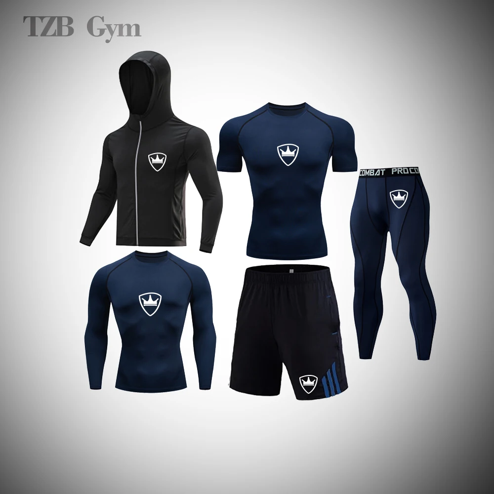 Men's Brand Training Jogging Fitness Gym Running Suit Sweat Wicking Tight Rashguard Quick Drying Sports Suit T-Shirt Outdoor
Men's Brand Training Jogging Fitness Gym Running Suit Sweat Wicking Tight Rashguard Quick Drying Sports Suit T-Shirt Outdoor