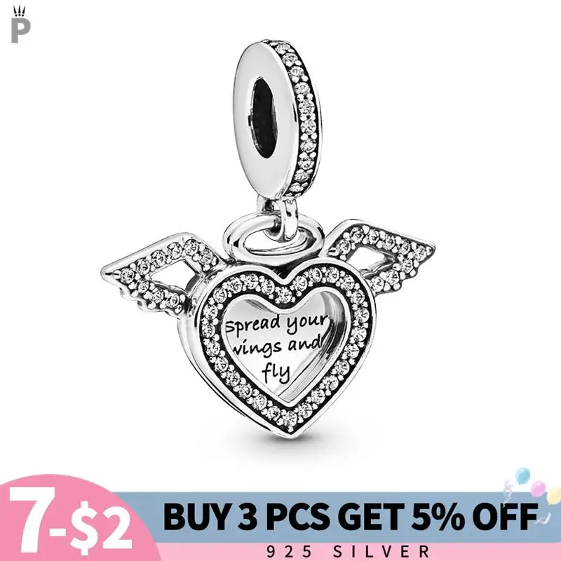 2021 New 925 Sterling Silver Heart And Angel Wings Dangle Charms Beads fit Original Pandora Bracelet Pendant Jewelry Women Gift
2021 New 925 Sterling Silver Heart And Angel Wings Dangle Charms Beads fit Original Pandora Bracelet Pendant Jewelry Women Gift