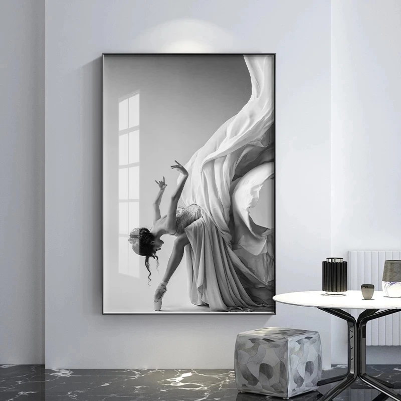 Modern Ballet Dancing Girl Canvas Painting Black White Figure Art Posters and Prints Wall Art Picture for Living Room Home Decor
Modern Ballet Dancing Girl Canvas Painting Black White Figure Art Posters and Prints Wall Art Picture for Living Room Home Decor