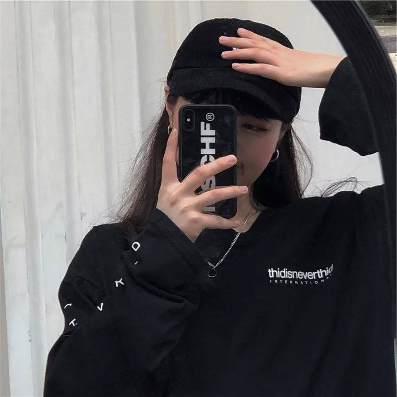2021 autumn Women's Fashion Large Size Casual t shirt Harajuku Letters ulzzang long Sleeve Funny T-Shirts women basic white tops
2021 autumn Women's Fashion Large Size Casual t shirt Harajuku Letters ulzzang long Sleeve Funny T-Shirts women basic white tops
