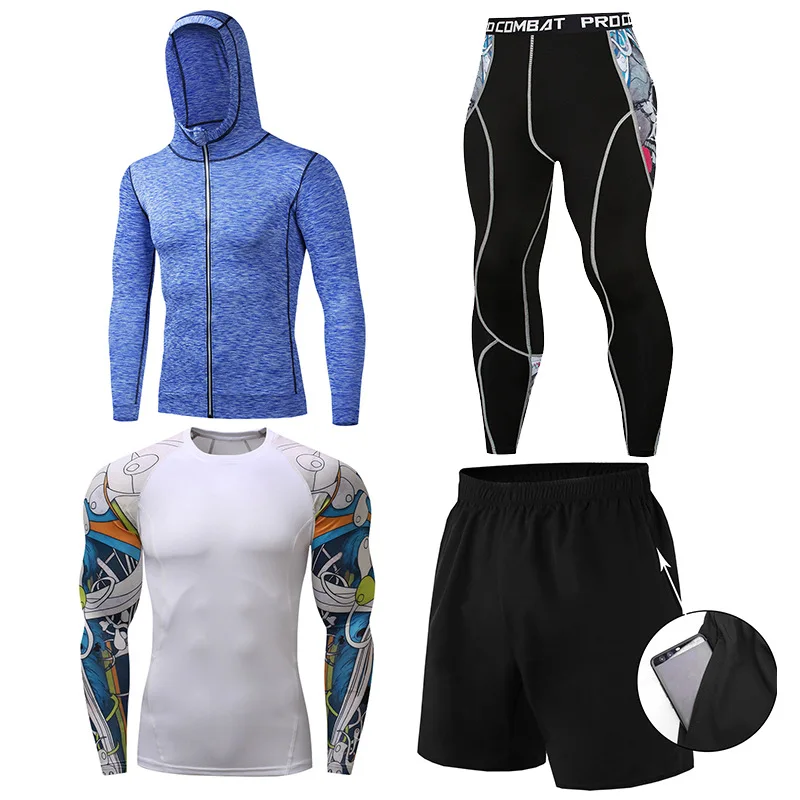 Men's running set Gym Tight Sport Clothing Basketball Training Tracksuit Fitness Jogging Sports Wear Compression Sports Clothes
Men's running set Gym Tight Sport Clothing Basketball Training Tracksuit Fitness Jogging Sports Wear Compression Sports Clothes