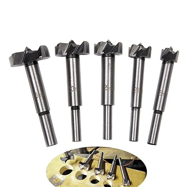 Drill Bits 15/20/25/30/35mm,Set of 5 Pieces Carbide Steel Hinge Hole Cutter,Woodworking Boring Wood Hole Saw Cutter perfect for
Drill Bits 15/20/25/30/35mm,Set of 5 Pieces Carbide Steel Hinge Hole Cutter,Woodworking Boring Wood Hole Saw Cutter perfect for