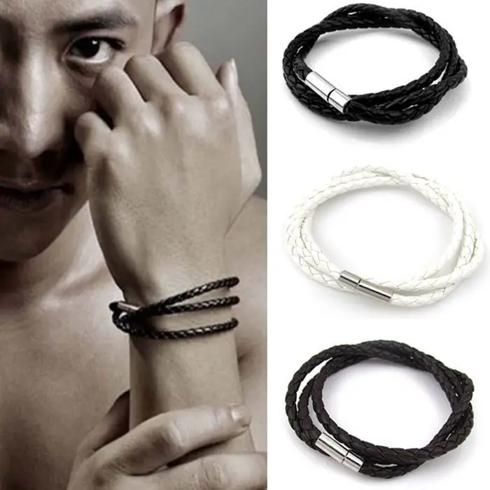 10 colors Unisex Charm Bracelets Hand Weaving PU Bracelet Classic Multilayer Bracelet New Cool Men Accessories Leather Bracelet
10 colors Unisex Charm Bracelets Hand Weaving PU Bracelet Classic Multilayer Bracelet New Cool Men Accessories Leather Bracelet