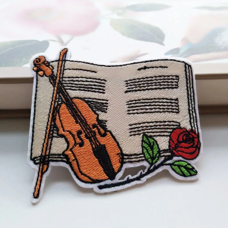 5pcs/lot Book Flower Violin Applique Embroidered Iron on Fashion Patches For Clothes Bag Sticker Badge Diy Decoration Repair
5pcs/lot Book Flower Violin Applique Embroidered Iron on Fashion Patches For Clothes Bag Sticker Badge Diy Decoration Repair