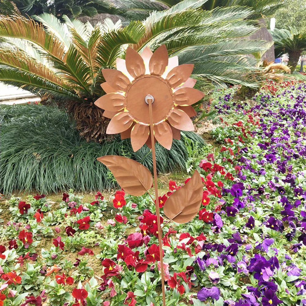 Wrought Iron Windmill Courtyard Outdoor Rotating Stake Sunflower Wind Spinner Creative Yard Garden Decor Ornaments
Wrought Iron Windmill Courtyard Outdoor Rotating Stake Sunflower Wind Spinner Creative Yard Garden Decor Ornaments