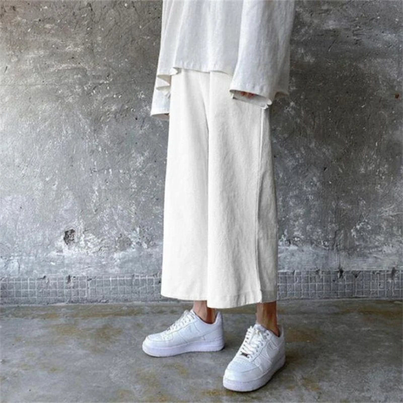 2021 Japanese style Casual Women Pant Cotton Wide Leg Pants Retro Ankle Length Elastic Waist Loose Trousers Female trousers
2021 Japanese style Casual Women Pant Cotton Wide Leg Pants Retro Ankle Length Elastic Waist Loose Trousers Female trousers
