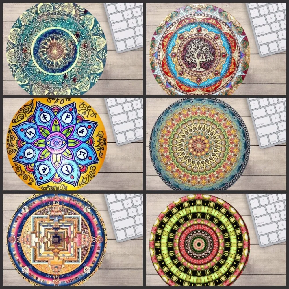 Mairuige Custom Support Designed Mouse Pad With Mandala Pattern Fashion Design Circular Mousepad With Rubber 20cm by Mouse Pads
Mairuige Custom Support Designed Mouse Pad With Mandala Pattern Fashion Design Circular Mousepad With Rubber 20cm by Mouse Pads