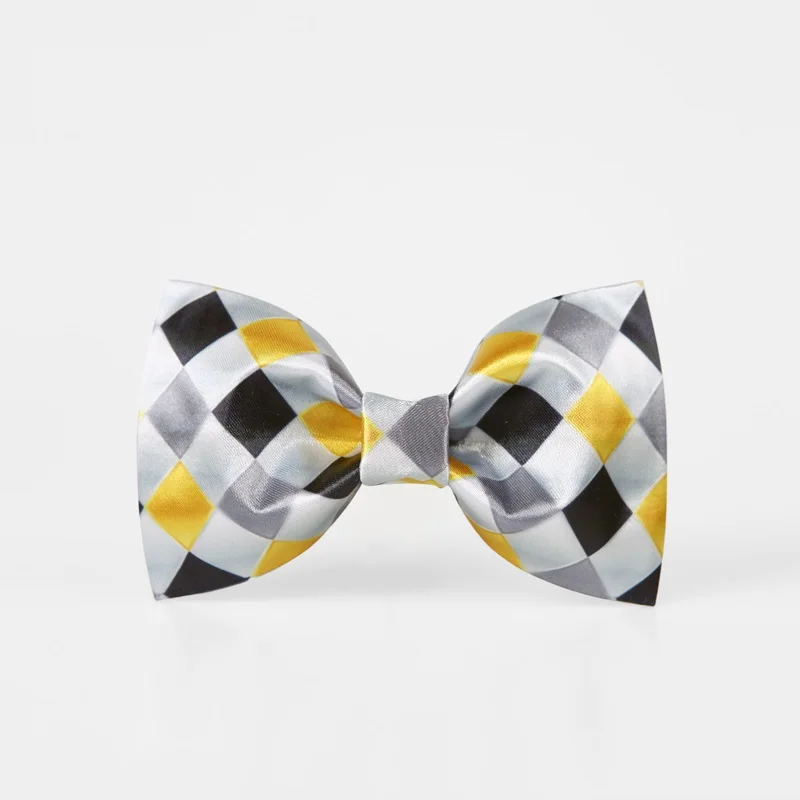 High Quality 2020 Men Bow Tie Fashion Geometric Patterns Bowties Butterfly Colorful Checkered Ties Yellow Black White | Аксессуары для