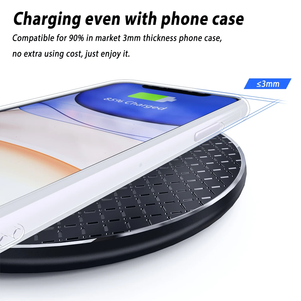 Беспроводное зарядное устройство для Xiaomi Mi10 Samsung Galaxy S20 Plus 10 Вт | Мобильные