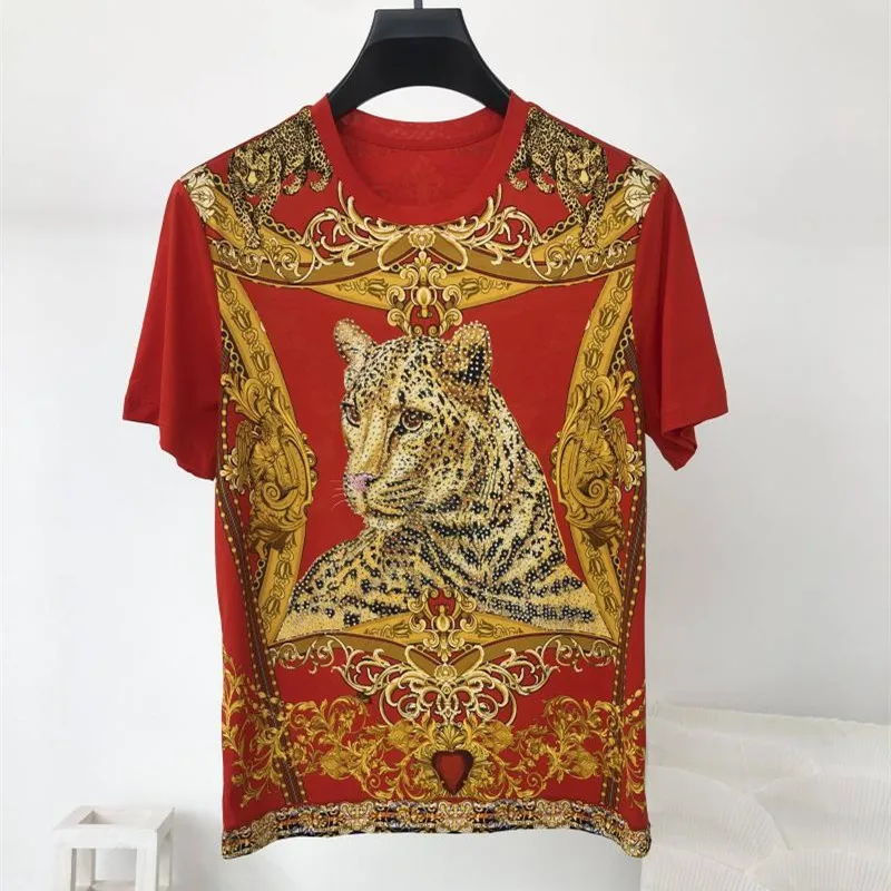 Fashion Summer Hot Men's Casual T-shirts High quality Diamonds leopard print Cotton Tee Tops C853
Fashion Summer Hot Men's Casual T-shirts High quality Diamonds leopard print Cotton Tee Tops C853