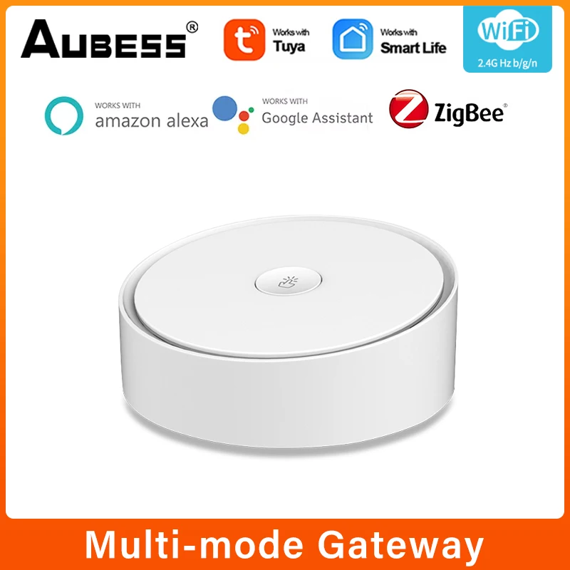 Шлюз Aubess ZigBee 3,0 с поддержкой Wi-Fi, Bluetooth и голосовым управлением 
Шлюз Aubess ZigBee 3,0 с поддержкой Wi-Fi, Bluetooth и голосовым управлением