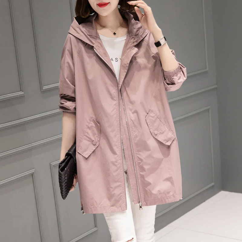 Spring and Autumn New Ladies Plus Size Hooded Long Trench Coat, Casual Thin Office Coat, Woman Clothing Coat, Commuter Style
Spring and Autumn New Ladies Plus Size Hooded Long Trench Coat, Casual Thin Office Coat, Woman Clothing Coat, Commuter Style