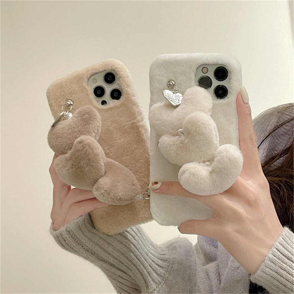 Plush Love Wristband Anti-drop Phone Case For iPhone 13 Pro MAX Soft Shockproof Back Cover For iPhone 13 Camera Protection Cases
Plush Love Wristband Anti-drop Phone Case For iPhone 13 Pro MAX Soft Shockproof Back Cover For iPhone 13 Camera Protection Cases