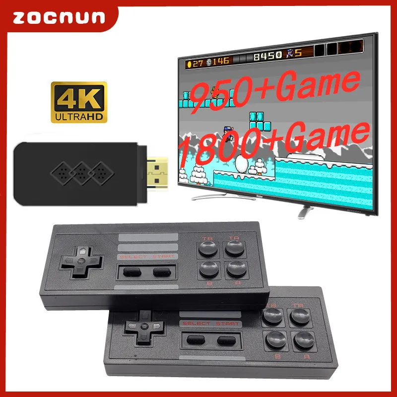 Mini 4K Video Game Console Dual Players and Retro Build in 1800+ NES Games Wireless Controller HD Output
Mini 4K Video Game Console Dual Players and Retro Build in 1800+ NES Games Wireless Controller HD Output