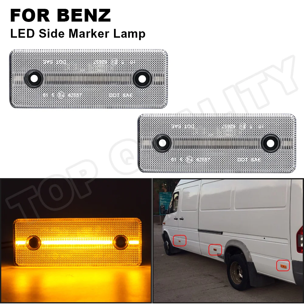 LED Side marker Light Lamp For Mercedes Benz Sprinter 1995 1996 1997 1998 1999 2000 2001 2002 2003 2004 2005 2006 VW LT
LED Side marker Light Lamp For Mercedes Benz Sprinter 1995 1996 1997 1998 1999 2000 2001 2002 2003 2004 2005 2006 VW LT