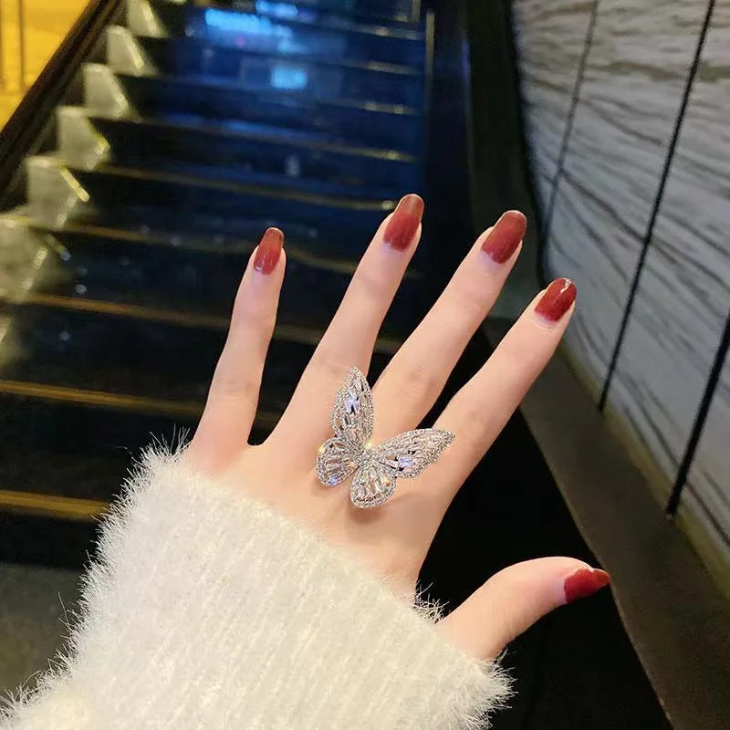 Korean Zircon Butterfly Crystal Rings For Women Temperament Luxury Crystal Finger Ring Female Engagement Jewelry Gifts
Korean Zircon Butterfly Crystal Rings For Women Temperament Luxury Crystal Finger Ring Female Engagement Jewelry Gifts
