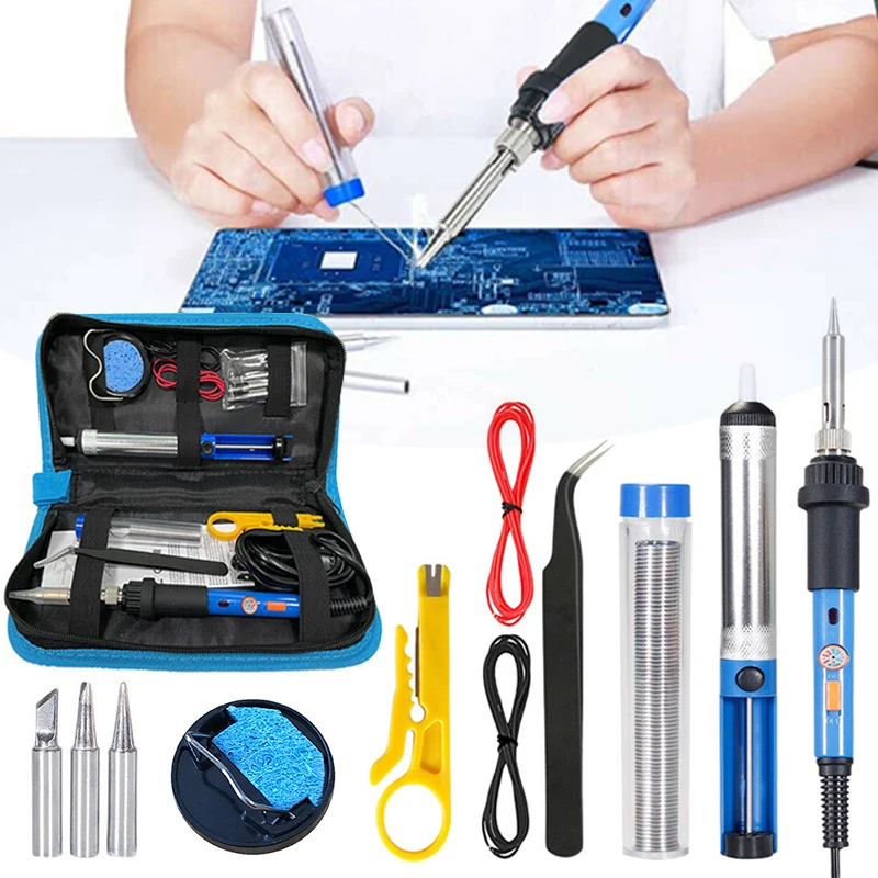 60W 220V-240V Electric Soldering Iron Kit Welding Desoldering Pump +4 Soldering Iron Tips Adjustable Temperature 220-480 Degree
60W 220V-240V Electric Soldering Iron Kit Welding Desoldering Pump +4 Soldering Iron Tips Adjustable Temperature 220-480 Degree