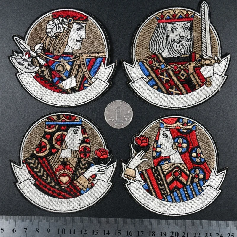 10pcs/lot Embroidery Patch Poker King David Alexander Caesar Charlemagne Clothing Decoration Diy Iron Heat Transfer Applique
10pcs/lot Embroidery Patch Poker King David Alexander Caesar Charlemagne Clothing Decoration Diy Iron Heat Transfer Applique