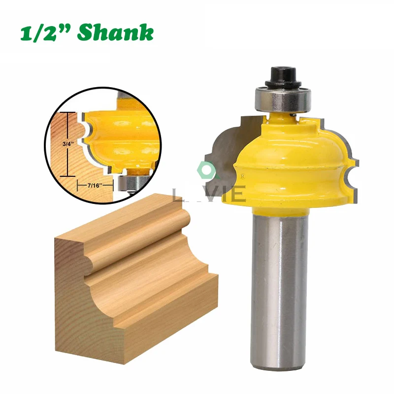 1PC 1/2" 12.7MM Shank Milling Cutter Wood Carving Bead Molding Edging Router Bit End Mill Line Cabinet Milling Cutter Wood Bits
1PC 1/2" 12.7MM Shank Milling Cutter Wood Carving Bead Molding Edging Router Bit End Mill Line Cabinet Milling Cutter Wood Bits