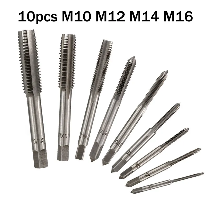 10pcs M10 M12 M14 M16 HSS Screw Tap Drill Bit Set Metric Thread Tap Straight Flute Plug Tap Hand Tools
10pcs M10 M12 M14 M16 HSS Screw Tap Drill Bit Set Metric Thread Tap Straight Flute Plug Tap Hand Tools