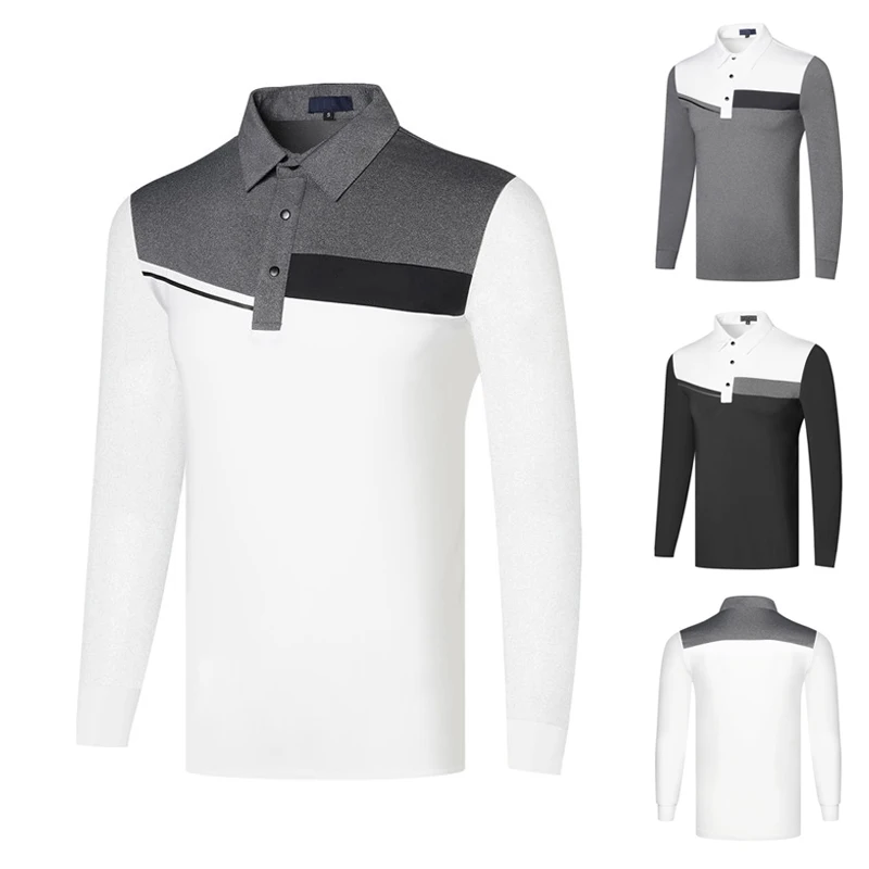Autumn and winter golf clothing men's long sleeve T-shirt breathable quick drying sports leisure top bead fabric polo shirt
Autumn and winter golf clothing men's long sleeve T-shirt breathable quick drying sports leisure top bead fabric polo shirt