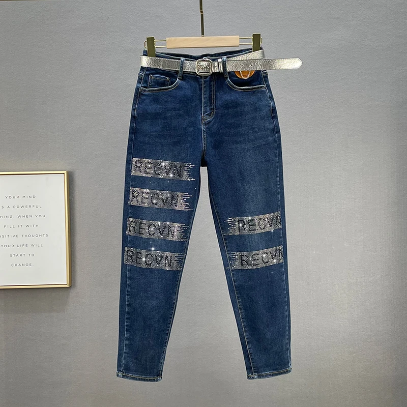 2021 New Boyfriend Jeans for Women European Trend Fall Denim Bottom Diamonds Girls Casual Trousers Loose Jean Harem Pants Mujer
2021 New Boyfriend Jeans for Women European Trend Fall Denim Bottom Diamonds Girls Casual Trousers Loose Jean Harem Pants Mujer