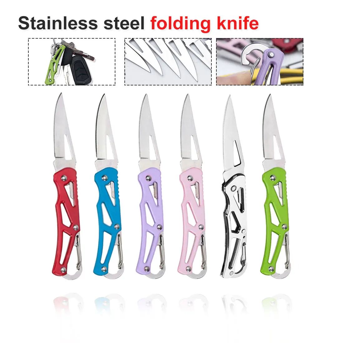 Stainless Steel Foldable Pocket Knife keychain Mini Portable Folding Knife Fruit Cutter Practical Camping Outdoor Survival Tool
Stainless Steel Foldable Pocket Knife keychain Mini Portable Folding Knife Fruit Cutter Practical Camping Outdoor Survival Tool