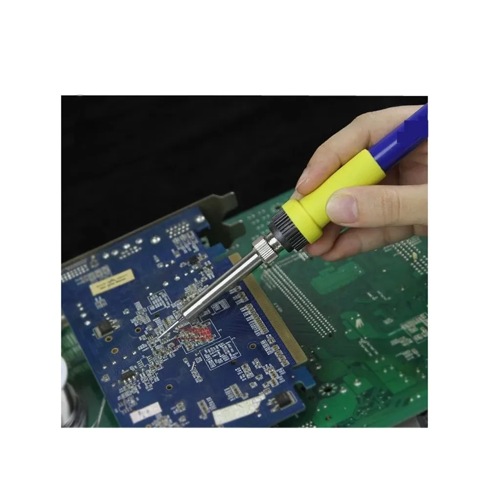 Electric Soldering Iron Temperature Adjustable Home Repairing Soldering Iron Kit Set Welding Tool Ceramic Heater Soldering Tips
Electric Soldering Iron Temperature Adjustable Home Repairing Soldering Iron Kit Set Welding Tool Ceramic Heater Soldering Tips
